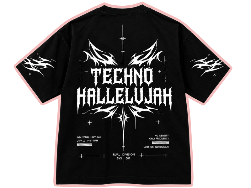 RUALWEAR Techno Hallelujah oversized T-shirt